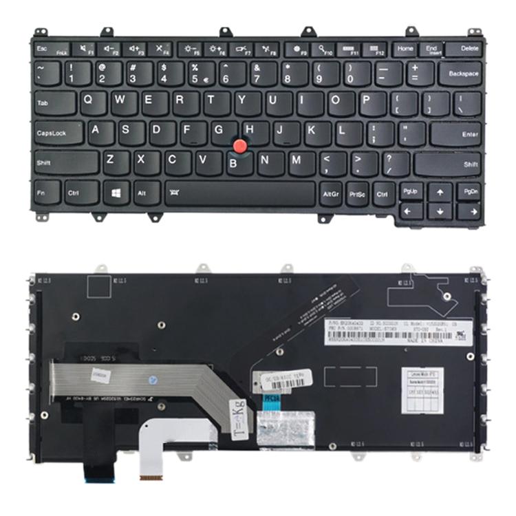V562-B7372SPS-202508290430-00 Backlit us Keyboard for Lenovo Thinkpad Yoga 260 / 370 / X380 - Black - Image 1