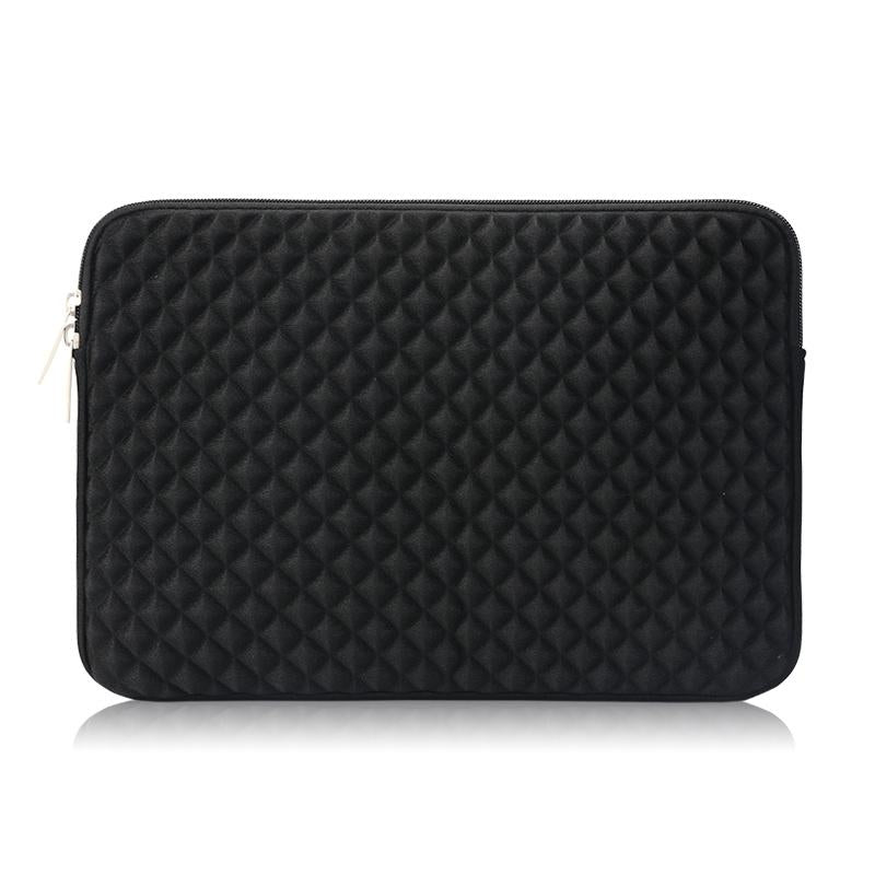 V562-B9410BL-202508290630-00 Textured Diamond Laptop Sleeve - Black - Image 1