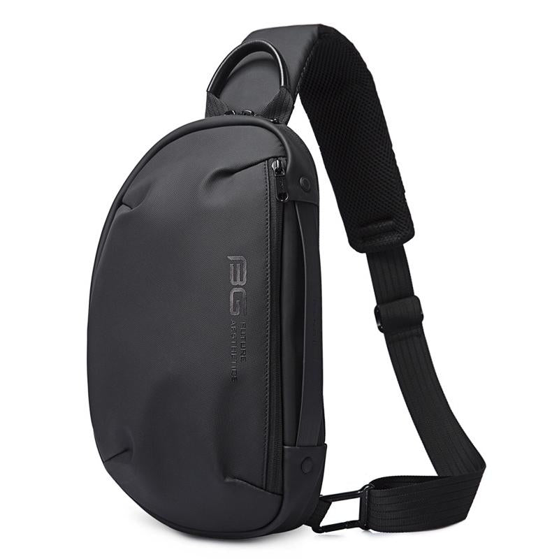 V562-B9672GO-202508290025-00 Waterproof Men Crossbody Chest Bag Usb Port 34 X 19 X 6Cm - Black - Image 1
