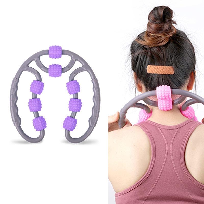 V562-C1007712060DBT-202508292045-00 8-Round Yoga Leg Massager Ring-Shaped Roller For Training - Purple - Image 1