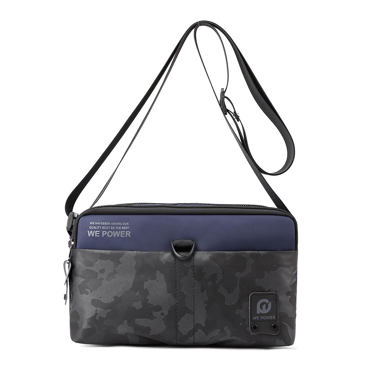 V562-C1023884060DBT-202508282352-00 Men Oxford Cloth Crossbody Bag Outdoor Sports Shoulder Bag - Dark Blue - Image 1