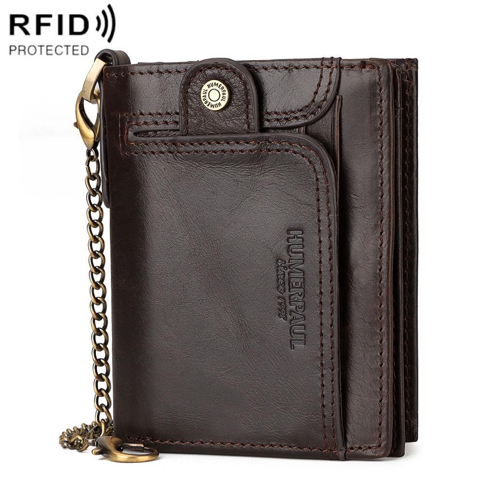 V562-C1030262060DBT-202508281441-00 Anti-magnetic Rfid Men Wallet - Secure Protection - Brown - Image 1