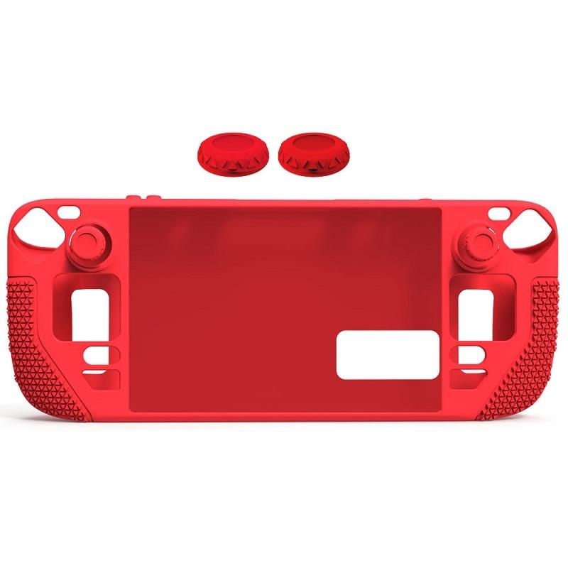 V562-C1052162060DBT-202508281545-00 Steam Deck Silicone Cover with Button Caps - All-inclusive - Red - Image 1