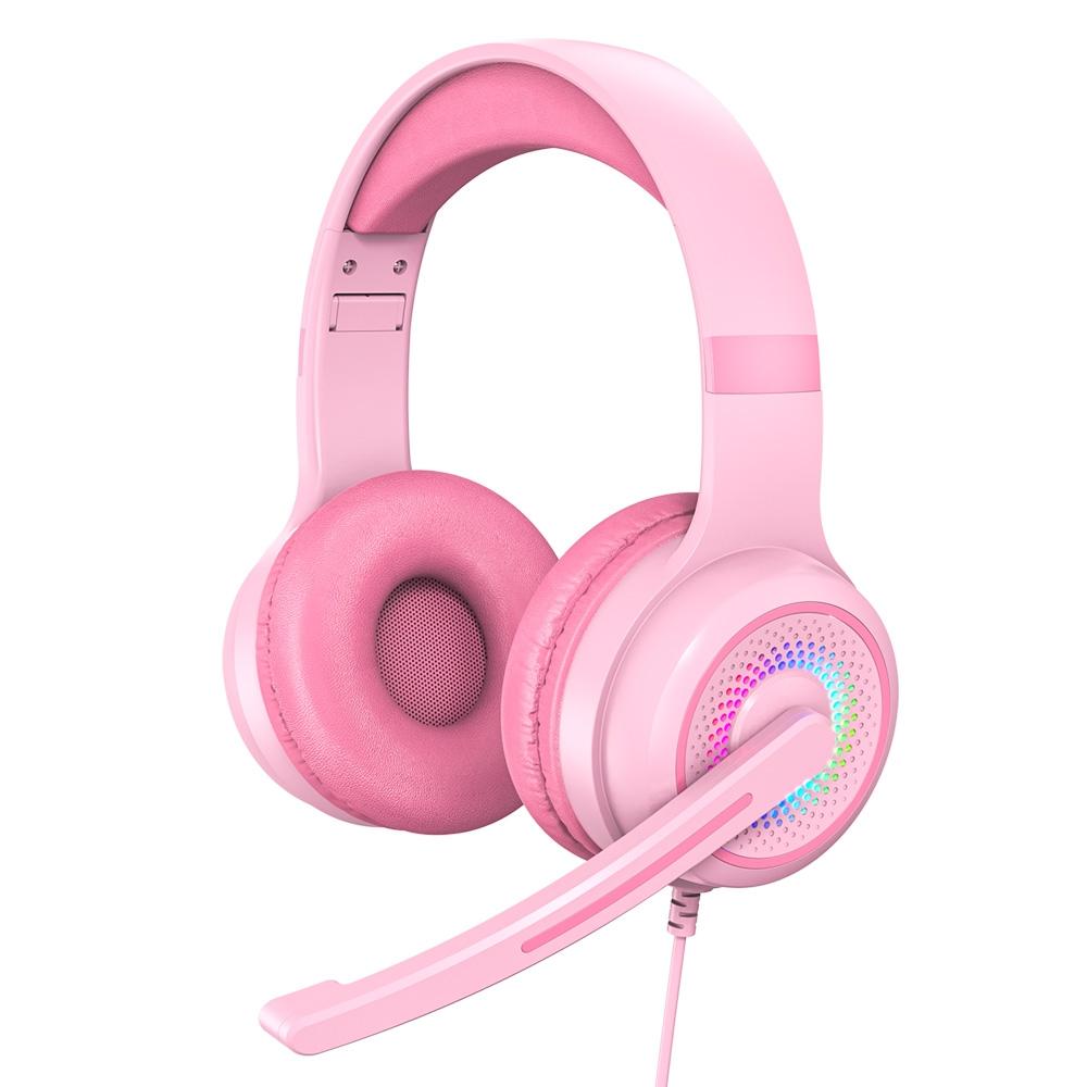 V562-C105904300ADE-202508292126-00 Led Bass Stereo Gaming Headset With Mic - Pink - Image 1