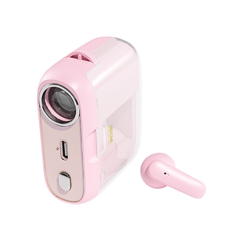 V562-C108931500ADE-202508281716-00 Wireless Bluetooth Earphones - Wk S28 Projections - Tws - Pink - Image 1