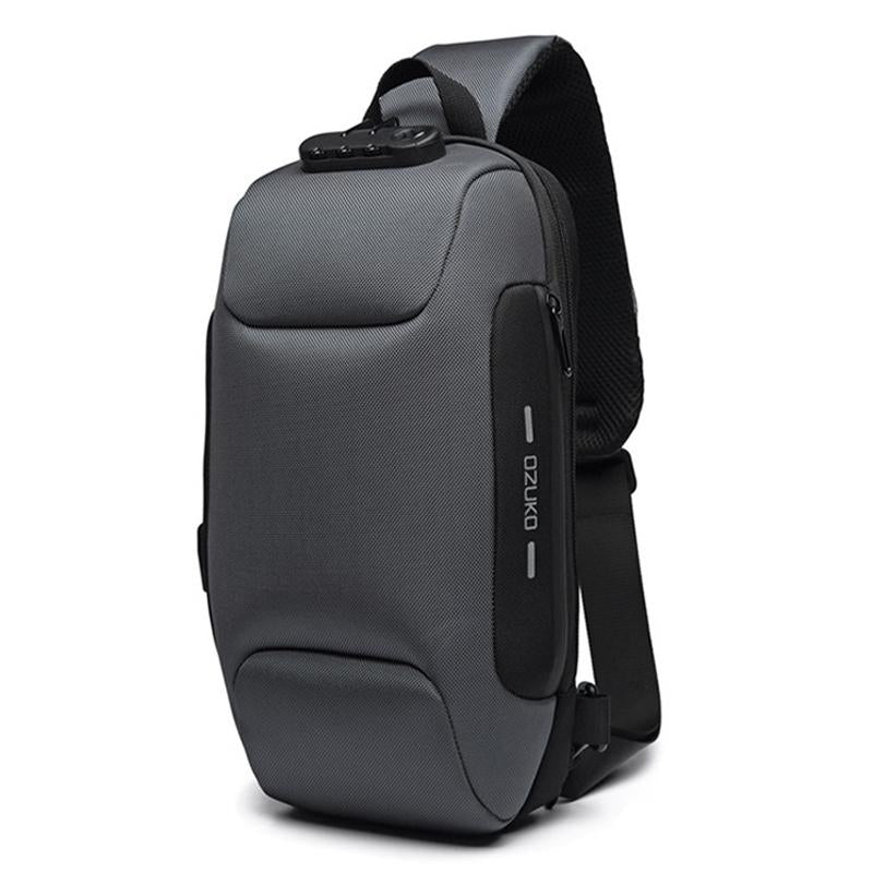 V562-C2062102640DBT-202508282310-00 Waterproof Anti Theft Chest Bag Usb Charging Port Large Size - Dark Gray - Image 1