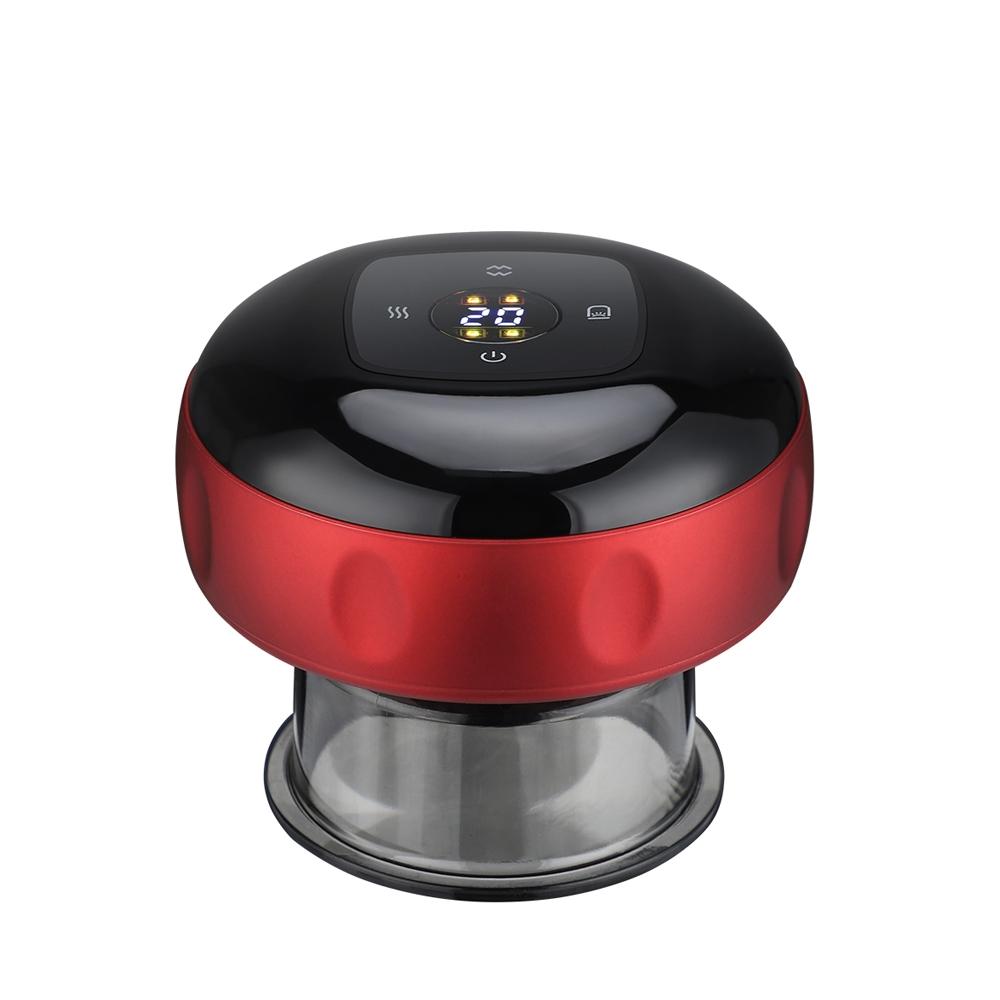 V562-C2063302060DBT-202508292245-00 12-Speed Electric Cupping Massage Device Fast Charging - Red Wine - Image 1