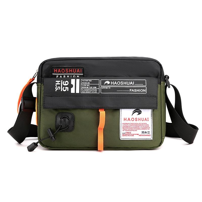 V562-D1023403060DBT-202508282315-00 Waterproof Nylon Shoulder Bag For Men Outdoor Sports Leisure Gear - Army Green - Image 1