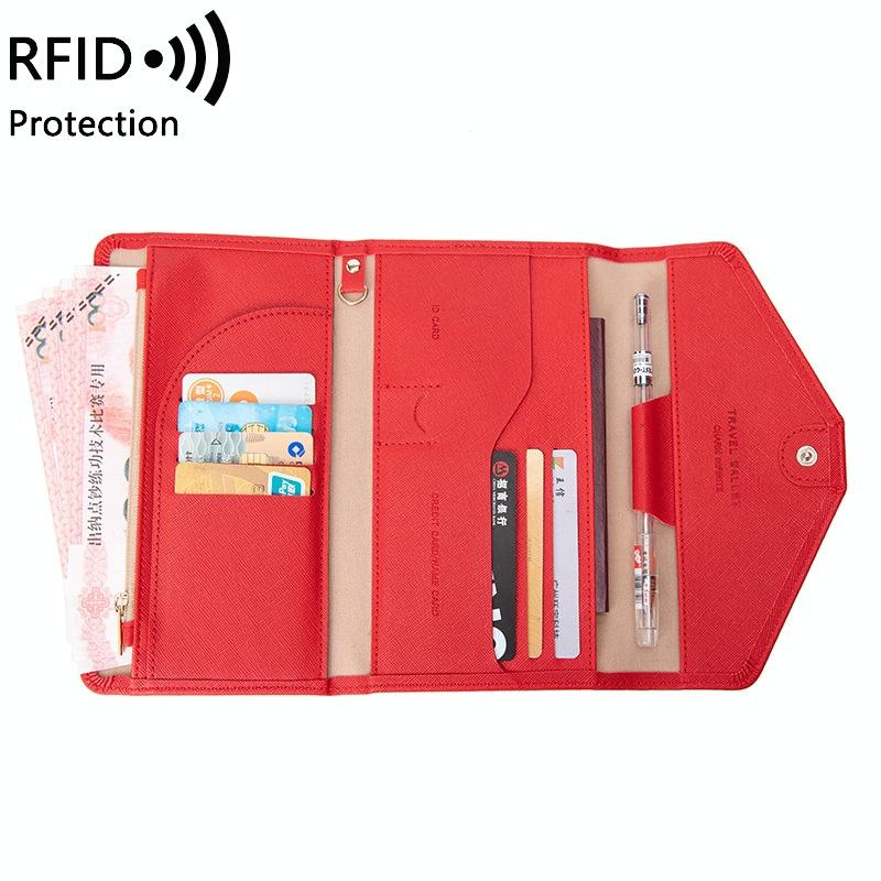 V562-D1063672060DBT-202508281510-00 Rfid-blocking Passport & Card Bag - Secure & Compact - Red - Image 1
