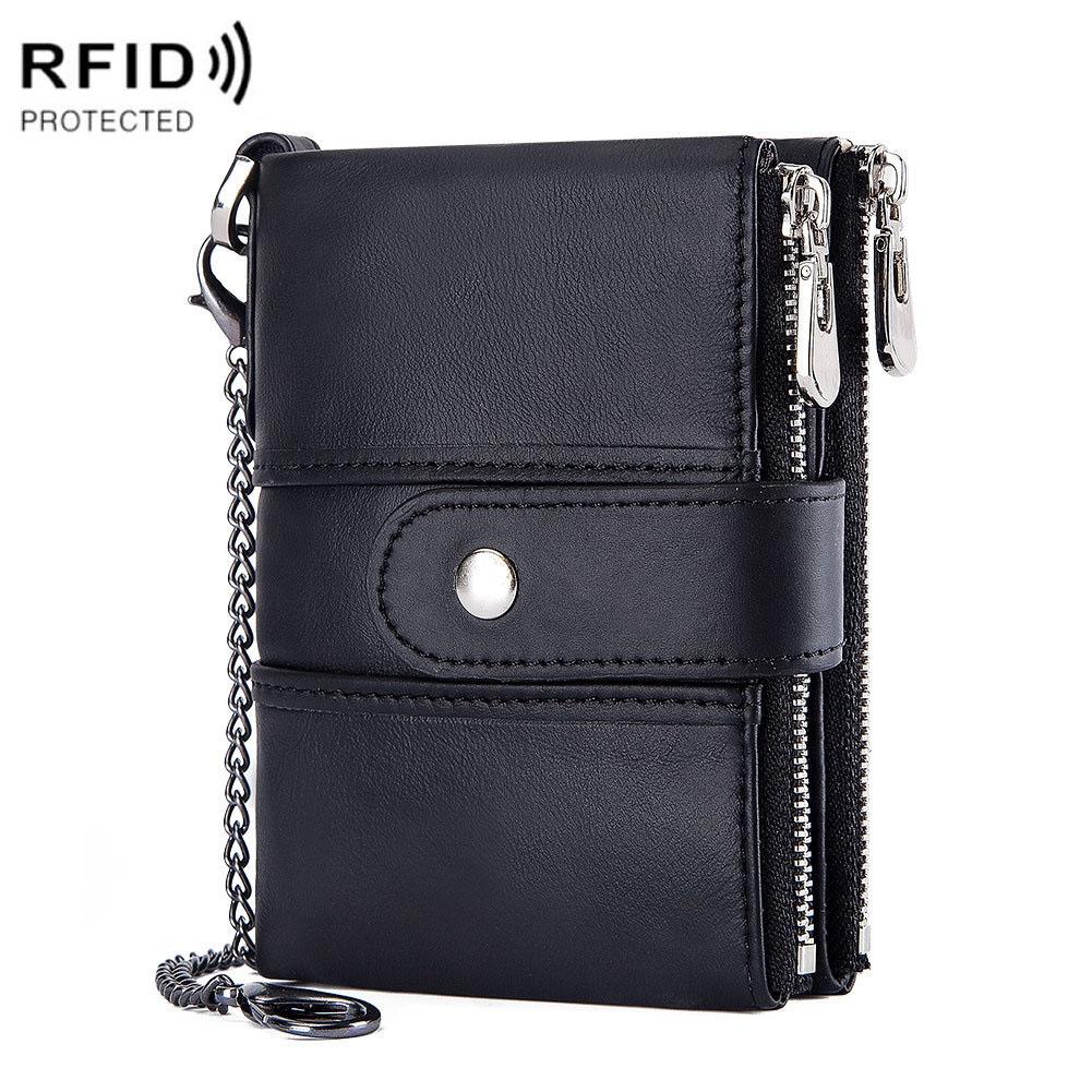 V562-D1079162060DBT-202508280553-00 Secure Multi-function Rfid Wallet - Anti-theft - Black - Image 1