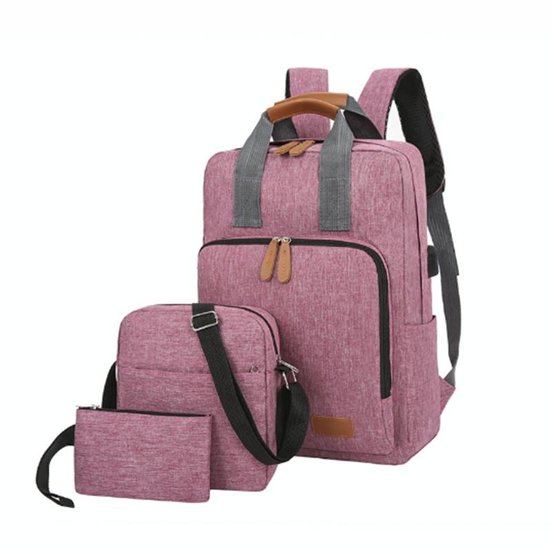 V562-D1079712750DBT-202508281746-00 3-in-1 Student Usb Backpack - Multi-functional - Pink - Image 1