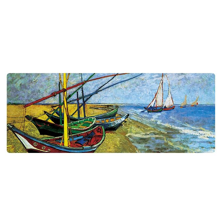 V562-D3077022060DBT-202508291620-00 Large Desk Mouse Pad For Oil Painting - Seaside Boat - Image 1
