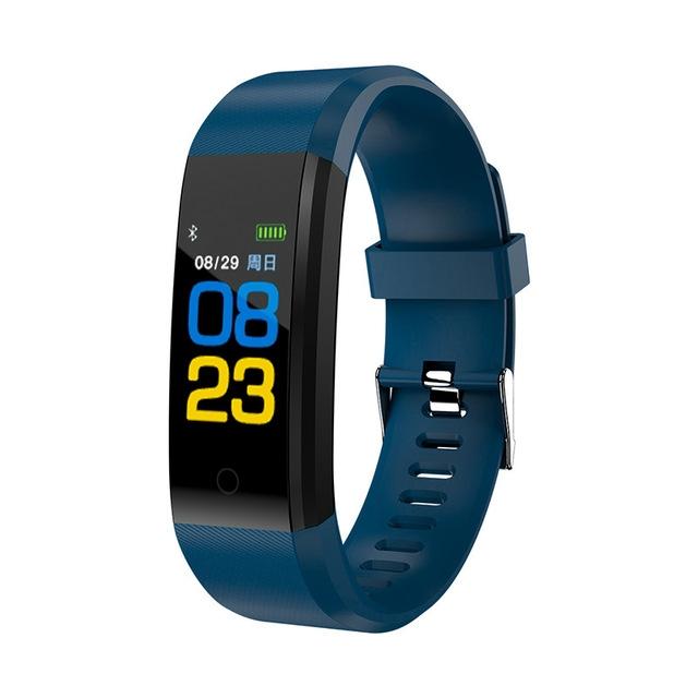V562-E100486050DBT-202508282154-00 Fitness Tracker With Heart Rate And Blood Pressure Monitoring - Dark Blue - Image 1