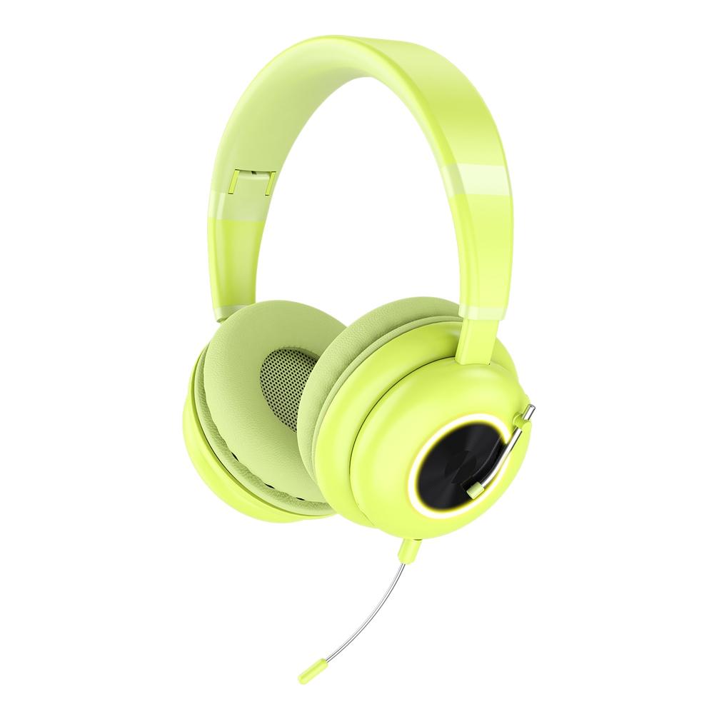 V562-E101472500ADE-202508292241-00 Foldable Wireless Headset With Mic Ke-29 - Green - Image 1