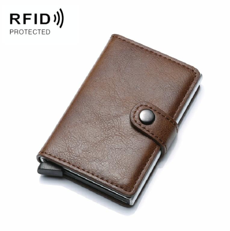 V562-E1029252240DBT-202508281426-00 Secure Rfid Blocking Aluminum Card Case - Coffee - Image 1