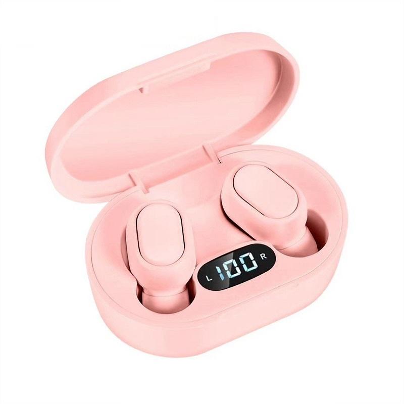 V562-E1052723060DBT-202508281645-00 Waterproof Tws Bluetooth 5.0 In-ear Headphones for Sports - Pink - Image 1