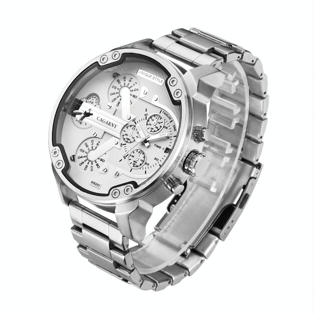 V562-E4200AW-202508282125-00 Large Dial Dual Time Zone Business Watch - Fashionable Quartz - Wa0024E - Image 1