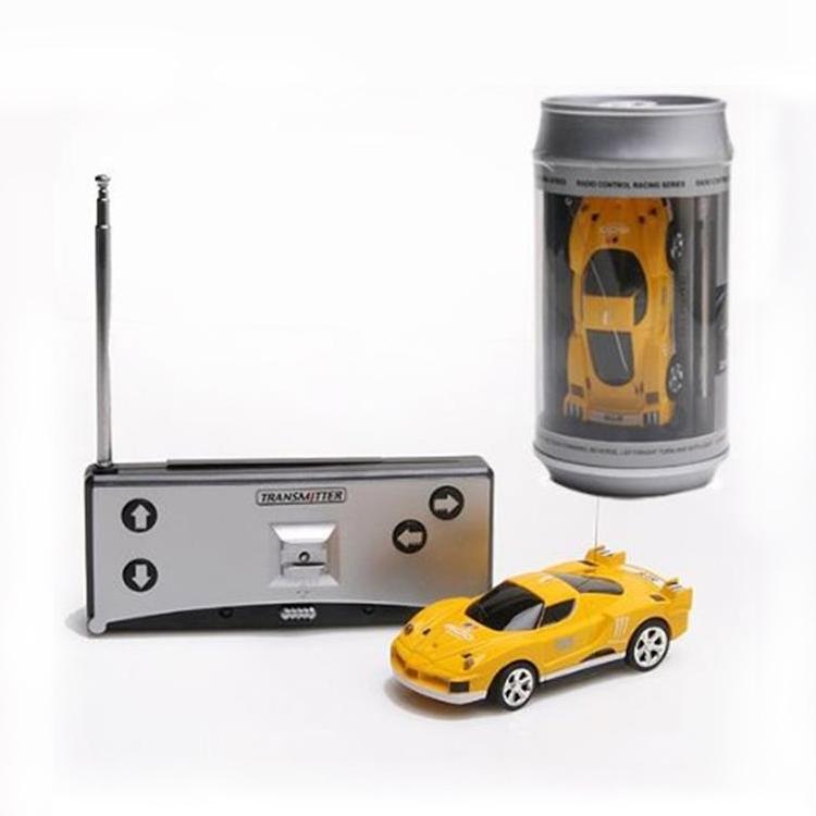 V562-F102635070DBT-202508281845-00 Mini Rc Car with Remote Control - Coke can Design - Yellow - Image 1