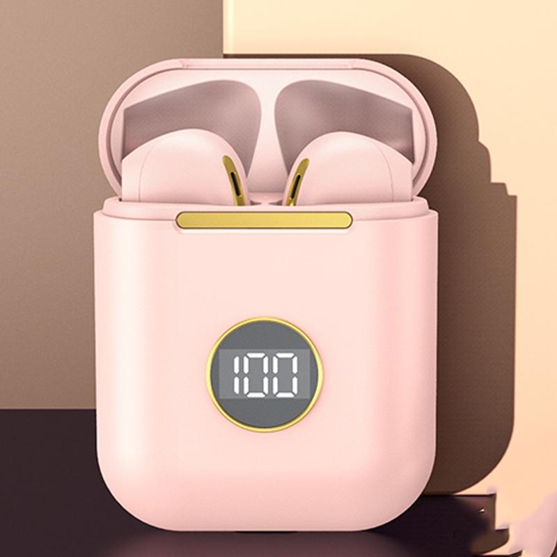 V562-F1048693060DBT-202508280707-00 Wireless Sport Bluetooth Headphones with Led Display and Noise Reduction - Orange Pink - Image 1