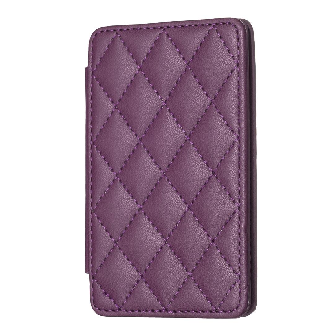V562-G105239400ADE-202508290825-00 Rhombus Pattern Card Bag Back Sticker For Mobile Phones - Purple - Image 1