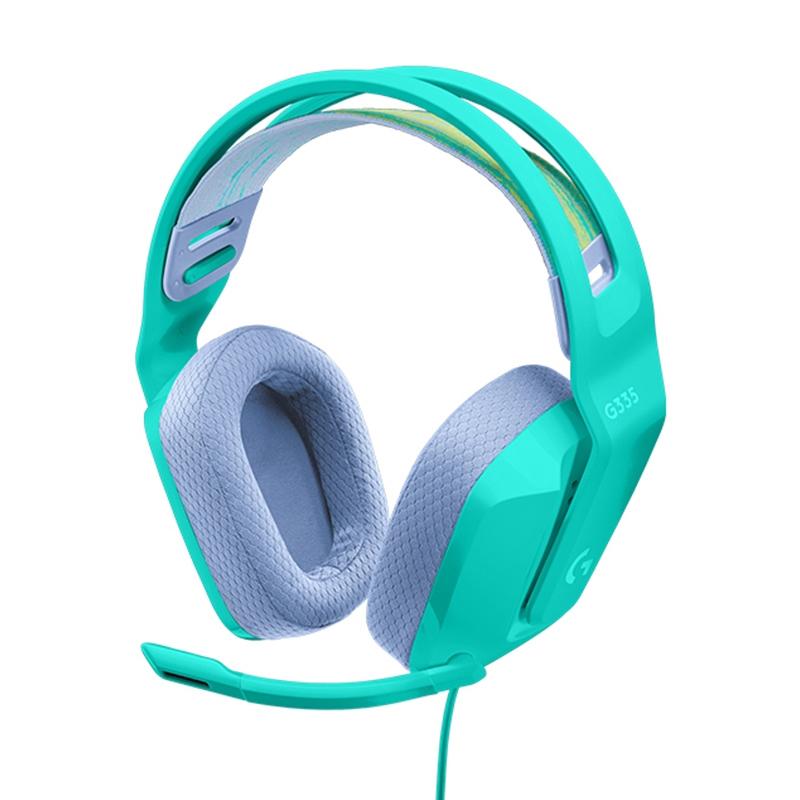 V562-G2645BK-202508292146-00 Foldable Wired Gaming Headset With Mic - Green - Image 1