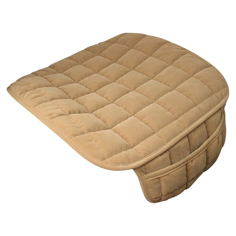 V562-GU23-TA60BEIGE-202508291426-00 Vibe Geeks Auto Front Seat Winter-proof Cover for Comfort and Protection - Beige - Image 1