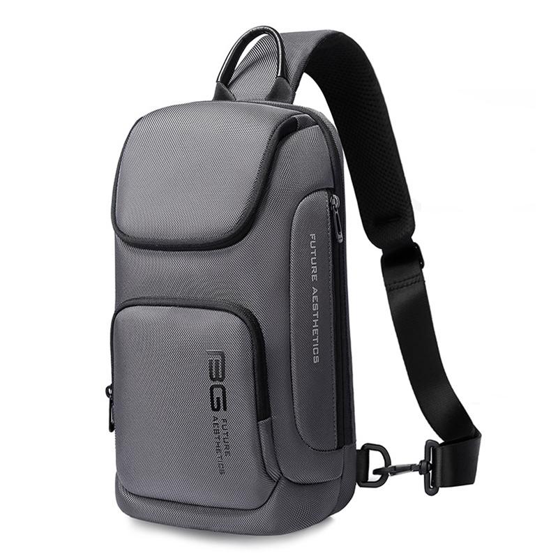 V562-H1872GO-202508282231-00 Waterproof Anti Theft Crossbody Chest Bag For Men 34 X 17.5 X 11Cm - Grey - Image 1