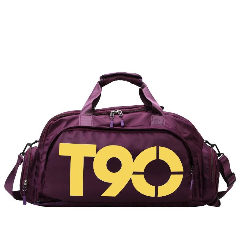 V562-L1059561060DBT-202508290935-00 Large Capacity Sports Bag With Wet / Dry Separation - Purple Yellow - Image 1