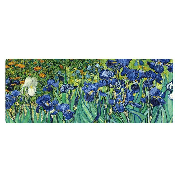 V562-L4077022060DBT-202508290941-00 Large Oil Painting Desk Rubber Mouse Pad - Iris - Image 1