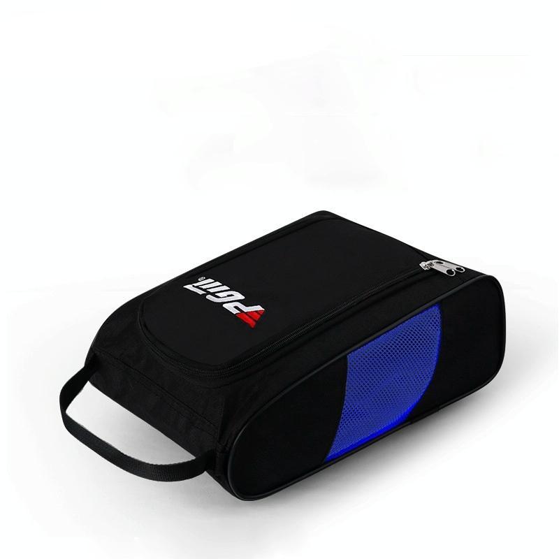 V562-LB63485351YZ-202508281441-00 Convenient Breathable Golf Shoe Bag - Durable Nylon - Black Blue - Image 1