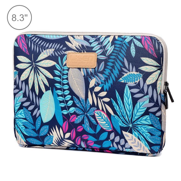 V562-LC2113BL-202508290220-00 Sleeve Case Colourful Leaves Zipper Briefcase Carrying Bag - Blue - Image 1