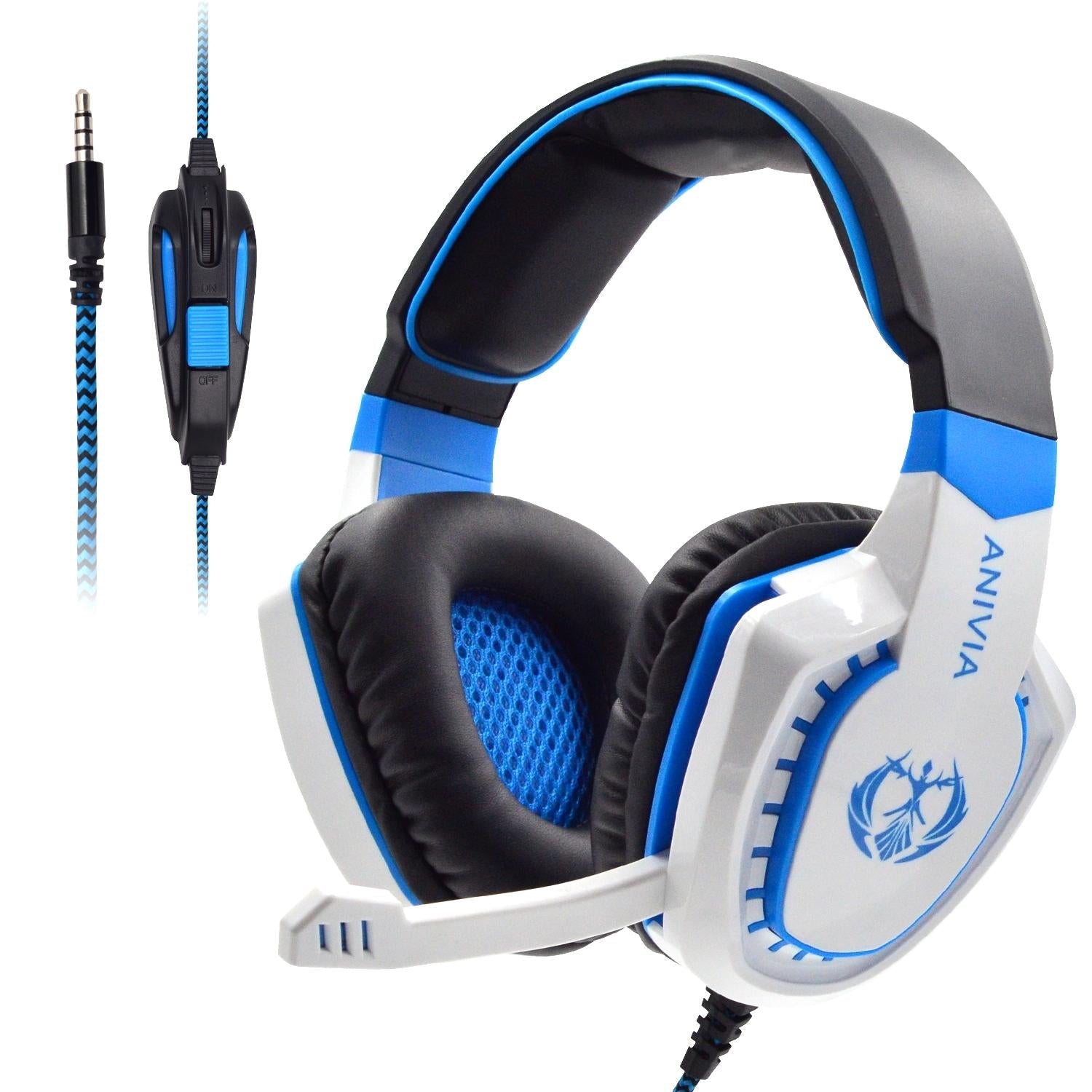 V562-LW8531CP-202508292152-00 3.5Mm Noise-Canceling Gaming Headset With Retractable Mic 2M Cable - White Blue - Image 1