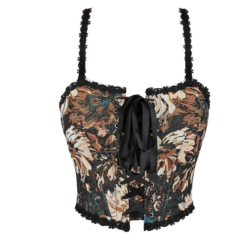 V562-OBBPBBNIANLNKTPB-7-202508292222-00 Brown Steampunk Vest Tank Top With Lace And Strap Plus Size S-6Xl - Xxxl - Image 1