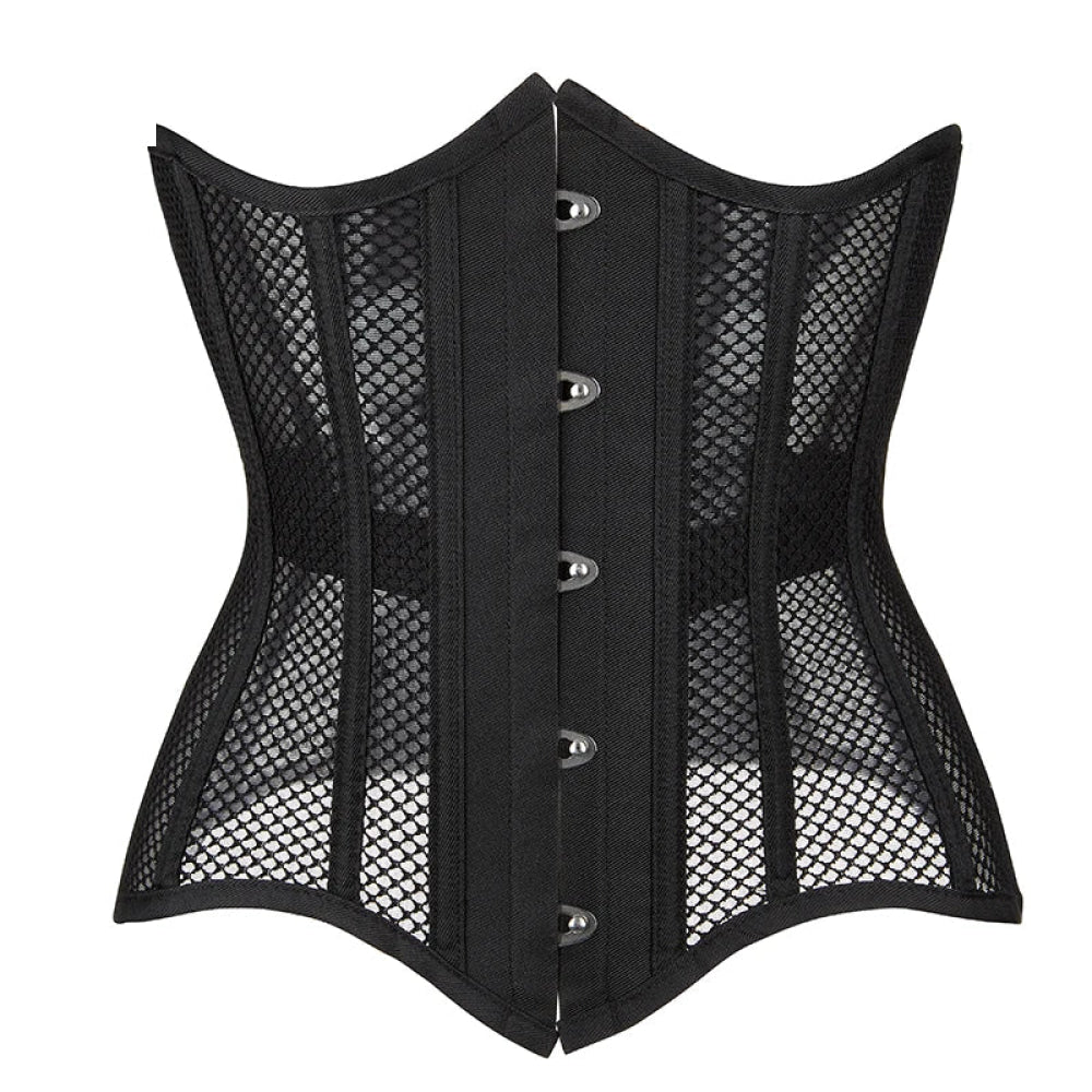 V562-OBBPBBPPBKXPPTTX-6-202508291835-00 16 Steel Boned Mesh Underbust Corset For Women Hourglass Body Shaper - 5Xl - Image 1