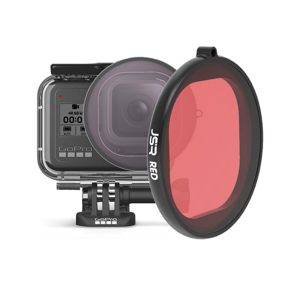 V562-R4891ACD-202508290531-00 Gopro Hero8 Round Diving Lens Filter - Red - Image 1