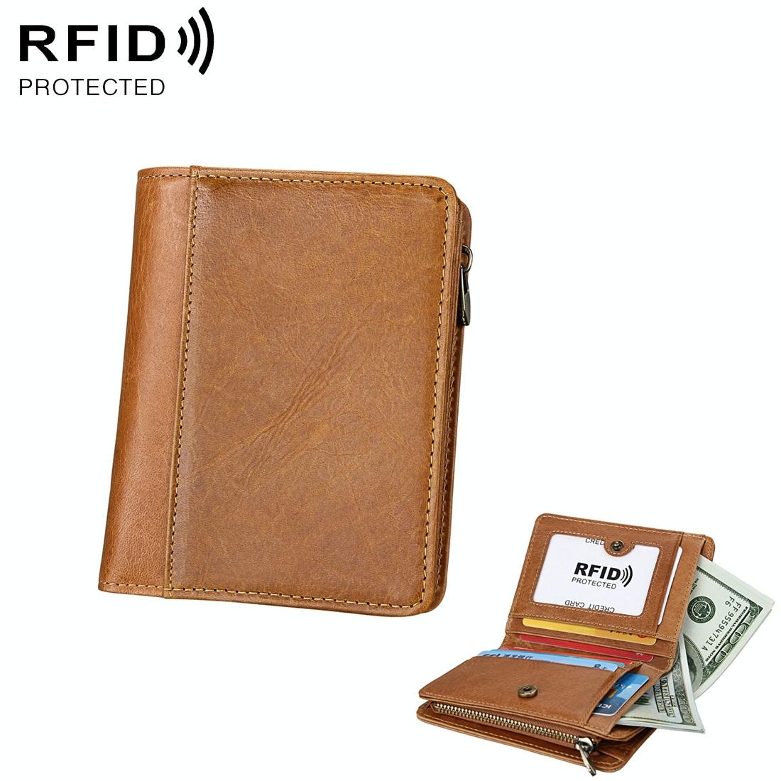 V562-Z7413BCC-202508282236-00 Antimagnetic Rfid Leather Wallet for Men - Brown - Image 1