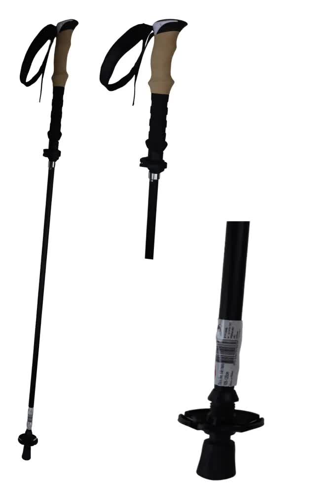 V563-82716-202508190815-00 Telescopic Adjustable Hiking Pole Folding Walking Stick Adjustable Trekking 105cm - 125cm - Image 1