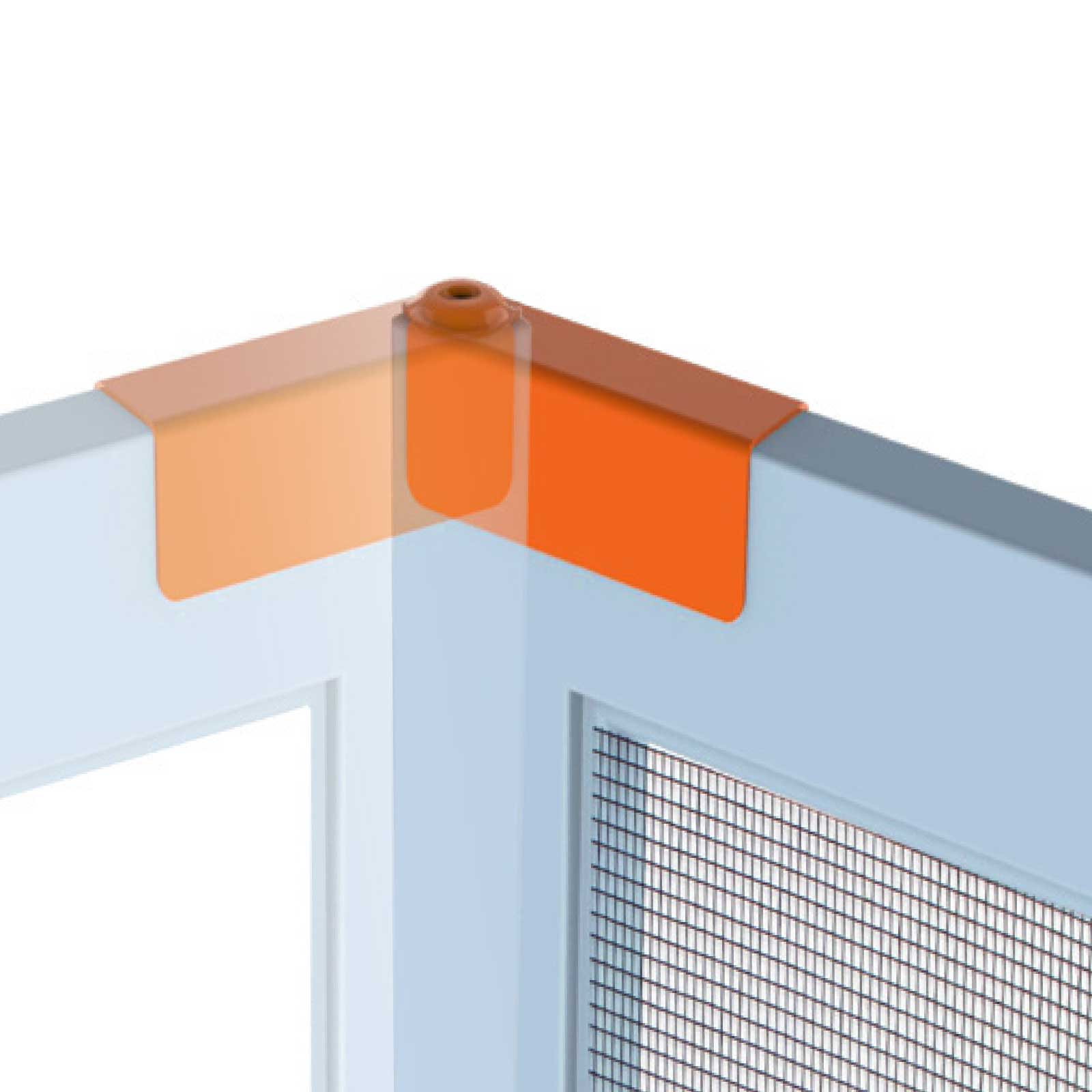 V563-R3651-202508190830-00 Rolltrak Flyscreen Frame Hinge (1 Pack of 2) - Fits 25mm x 11mm Frame - Image 1