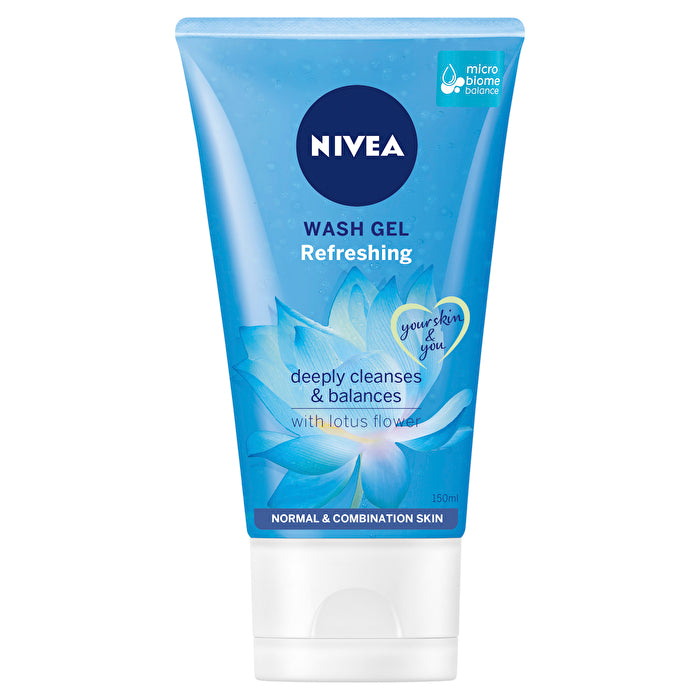 V604-123987-202508280305-00 Nivea Refreshing Face Wash Gel Cleanser with Lotus Flower 150ml - Image 1