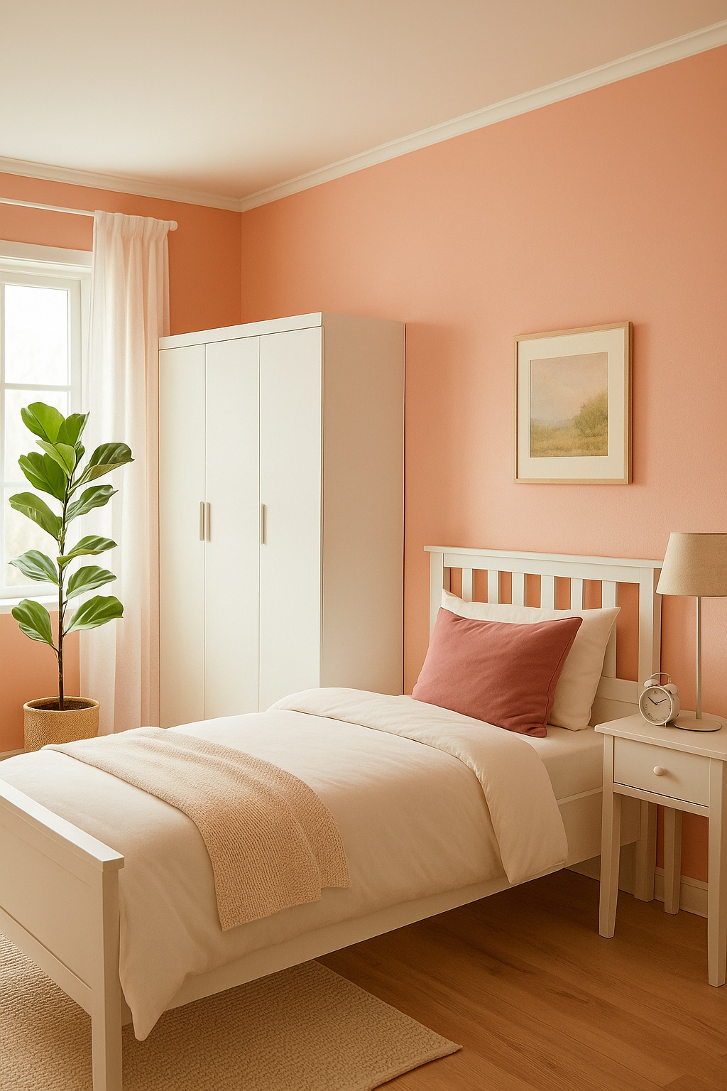 V63-953061-202509151200-00 3 Door White Gloss Wardrobe – White Handles, Hanging Rail & Shelves - Image 1