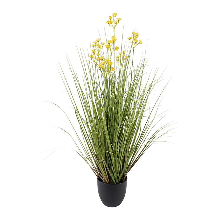 V637-05070GRS-202508251430-00 Potted Artificial Grassy Spring Wildflower 85cm - Image 1