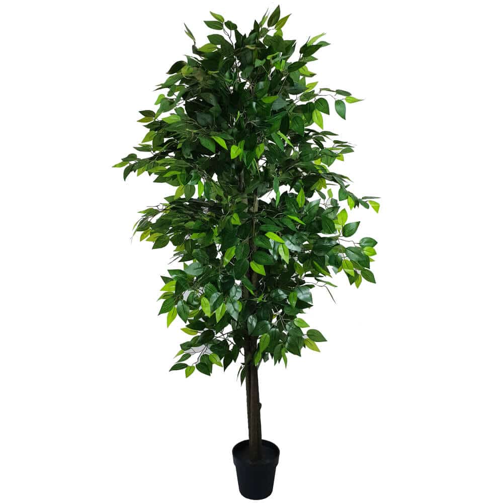 V637-1020532KD-202508251440-00 Mixed Green Bushy Artificial Ficus Tree 180cm - Image 1