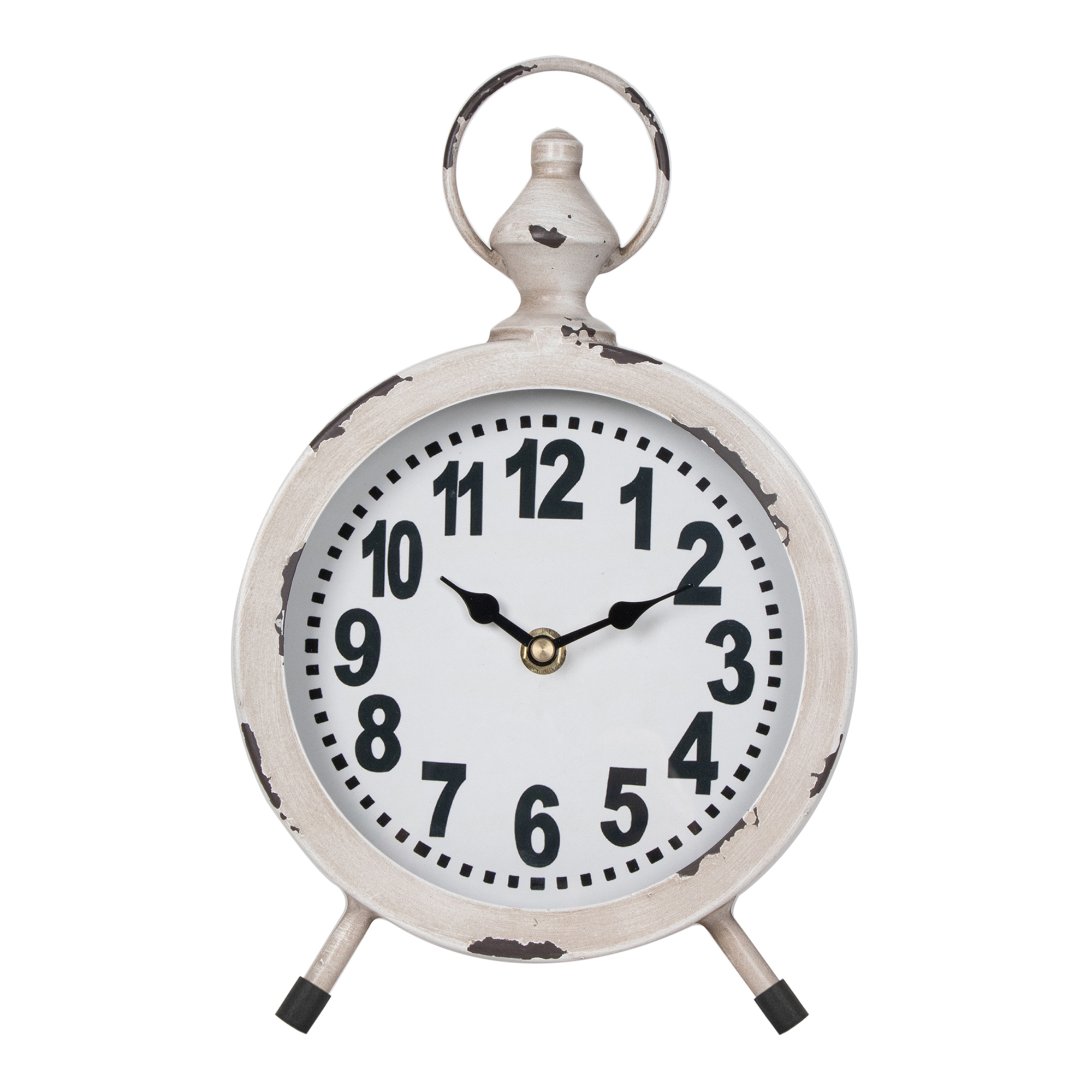 V637-20644CLK-202508251315-00 Round French Provincial Table Clock 18cm - Image 1