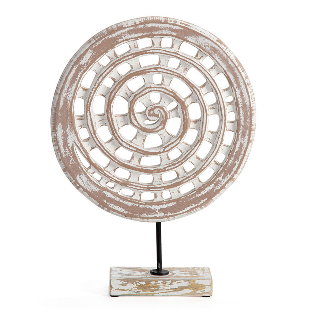 V637-51008PLQ-202508251335-00 Round Tribal Medallion Plaque on Based 41cm - Image 1