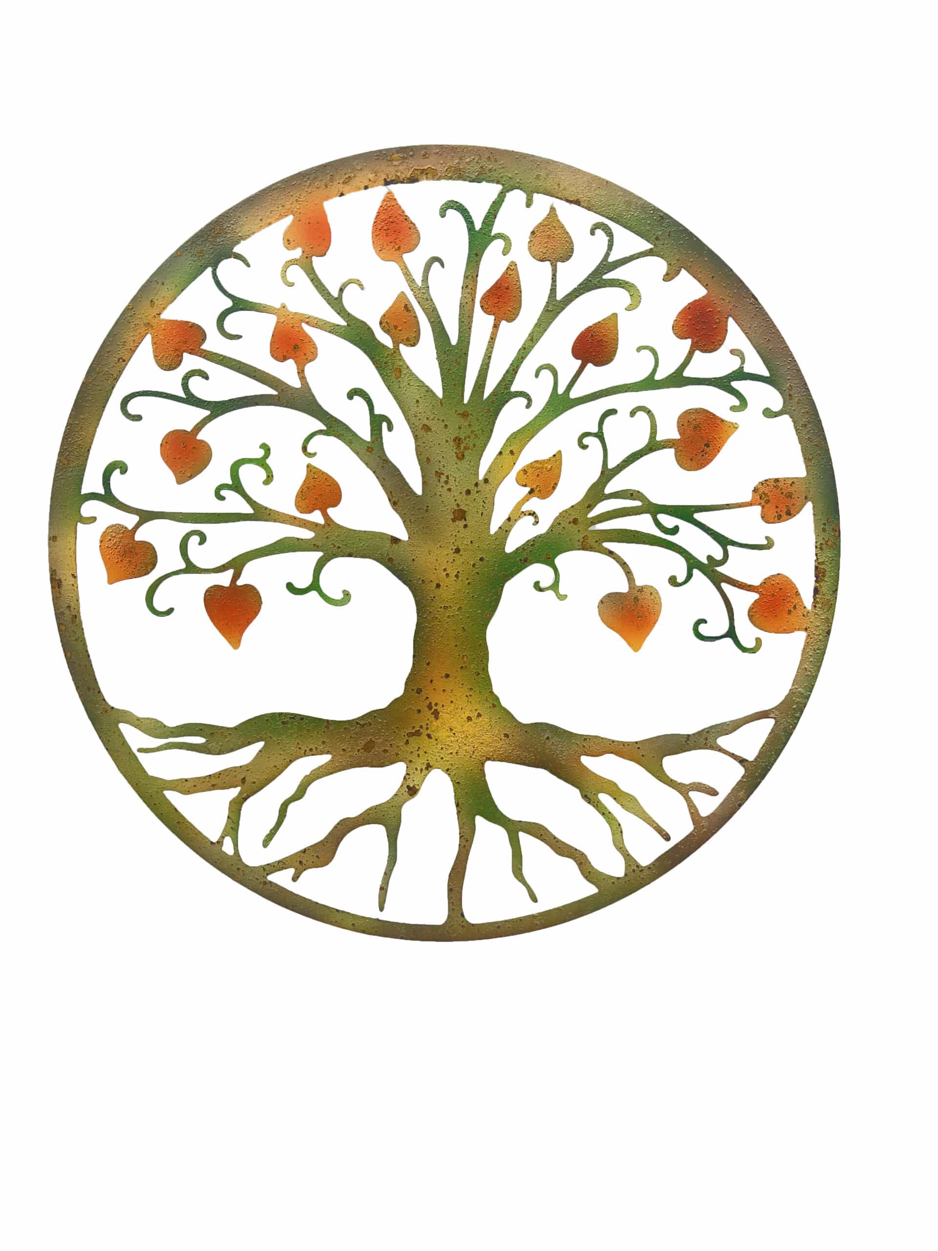 V637-71657TRE-202508251953-00 Laser Cut Round Tree Of Life w Roots Wall Art 60cm - Image 1