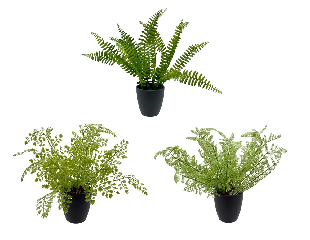 V637-AFL23222-202508251935-00 Set 3 Artificial Greenery in Pot Assort 21cm - Image 1