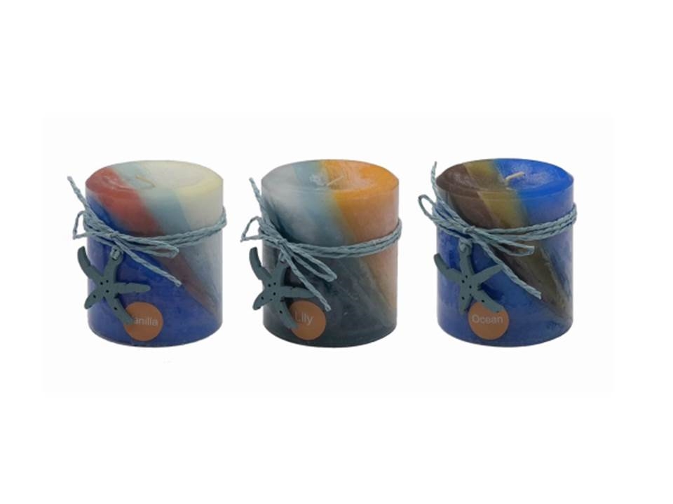 V637-CPU29660-202508251811-00 bulk 48 Ocean Views Pillar Candle Assort 7cm - Image 1