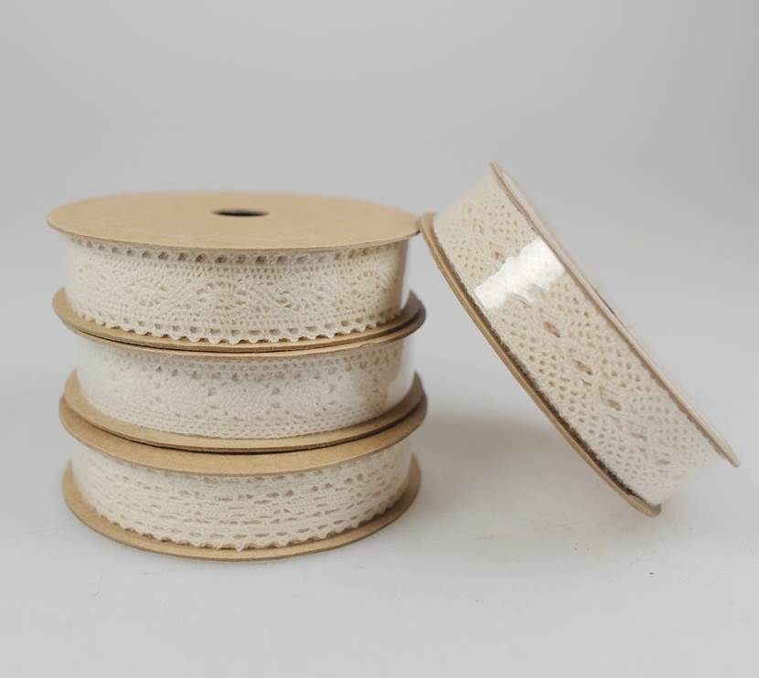 V637-CRA23631-202508251906-00 bulk 72 3m Cotton Lace Ribbon 16mm w Assort Display Box - Image 1