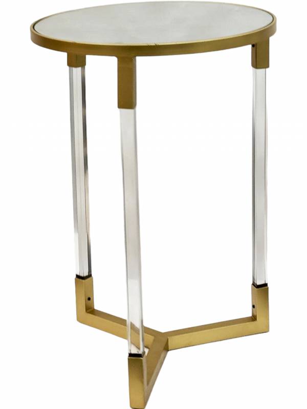 V637-E142458-202508251825-00 Mirage Side Table w Mirror Top 60cm - Image 1
