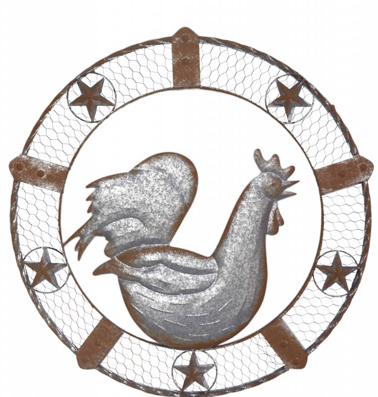 V637-E522787-202508252035-00 Main Rooster Wall Art 60x60cm - Image 1